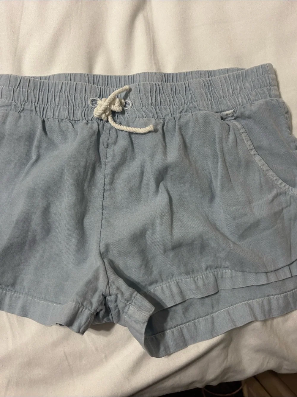 Billabong Light Blue Girls' Drawstring Shorts hit the road shorts